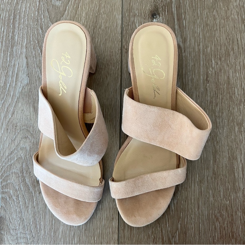 Chinese laundry suede mules